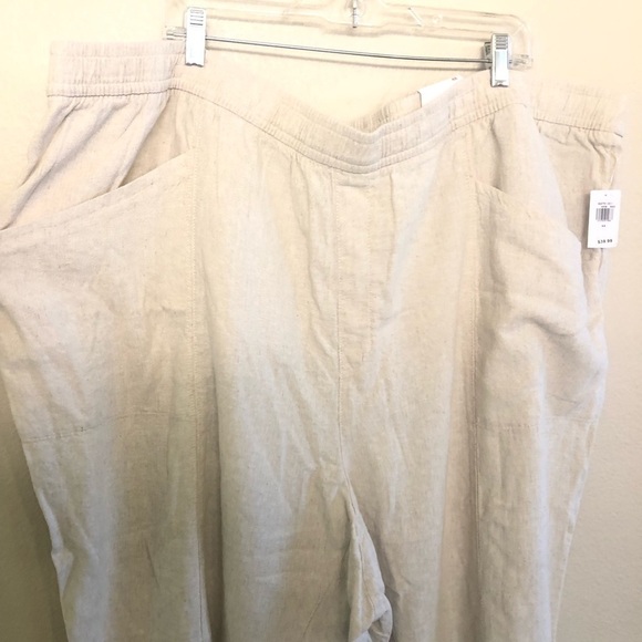 Old Navy Woman’s High-Waisted Cropped Linen-Blend Pants Plus Size 4X - Picture 4 of 13